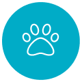 outline illustration of dog paw