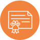 Illustrated icon of certificate